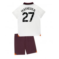 Camisa de Futebol Manchester City Matheus Nunes #27 Equipamento Secundário Infantil 2023-24 Manga Curta (+ Calças curtas)